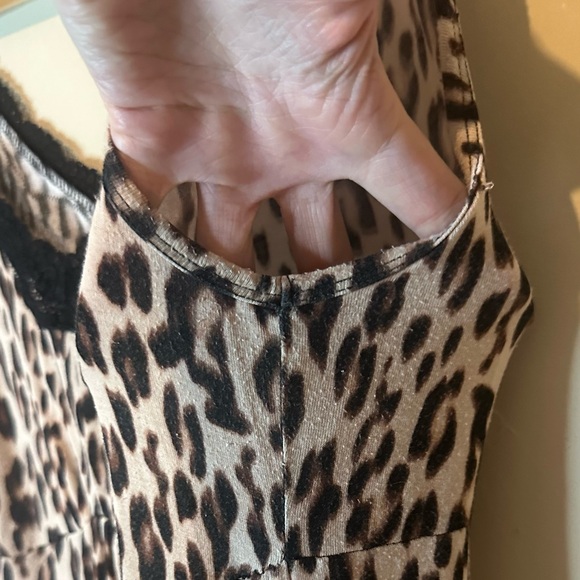 Ambrielle Animal Print Lace nightgown pajama - Picture 5 of 8